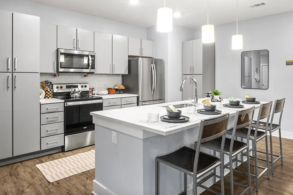 furnished apartment kitchen