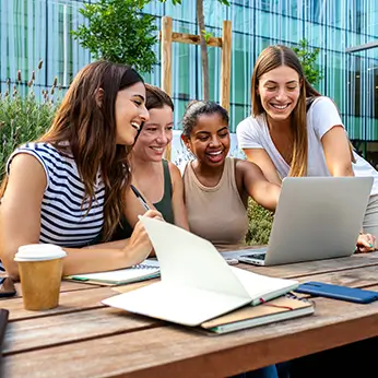 group of diverse young women