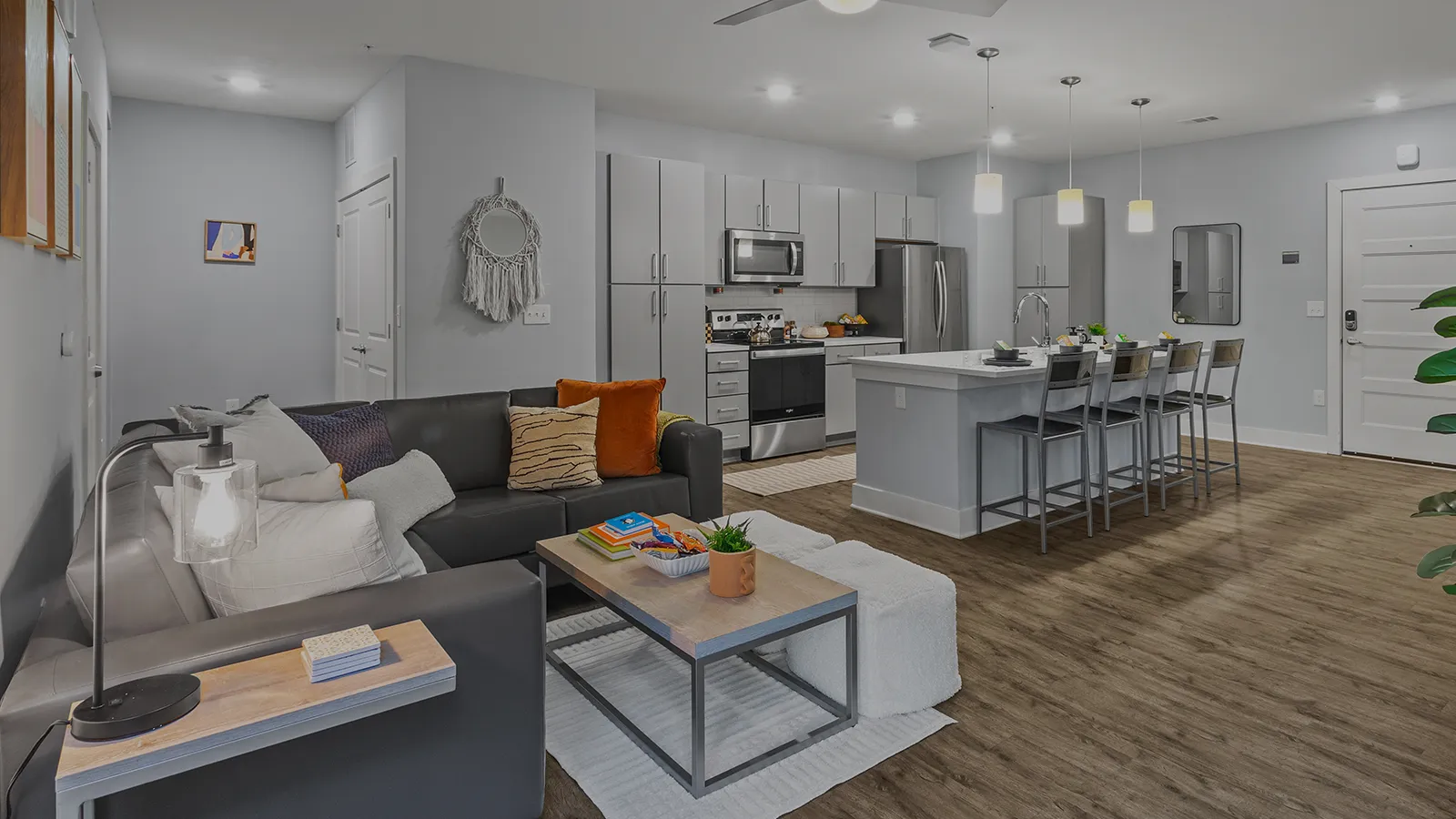 furnished apartment living space