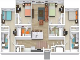 4-bedroom floor plan image
