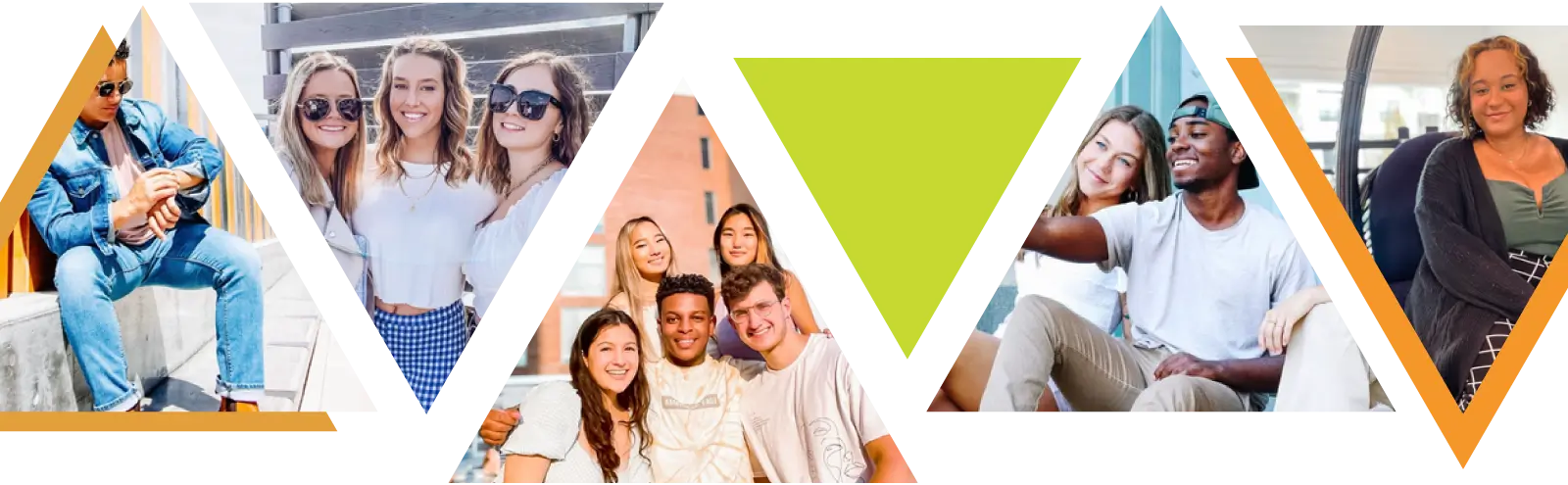 triangle pattern with lifestyle images